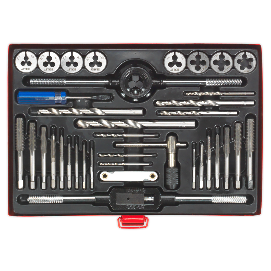 Sealey AK3037 37pc Tap & Die Set Split Dies - Metric