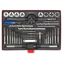 Sealey AK3037 37pc Tap & Die Set Split Dies - Metric