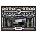 Sealey AK3040 40pc Tap & Die Set Split Dies - Metric