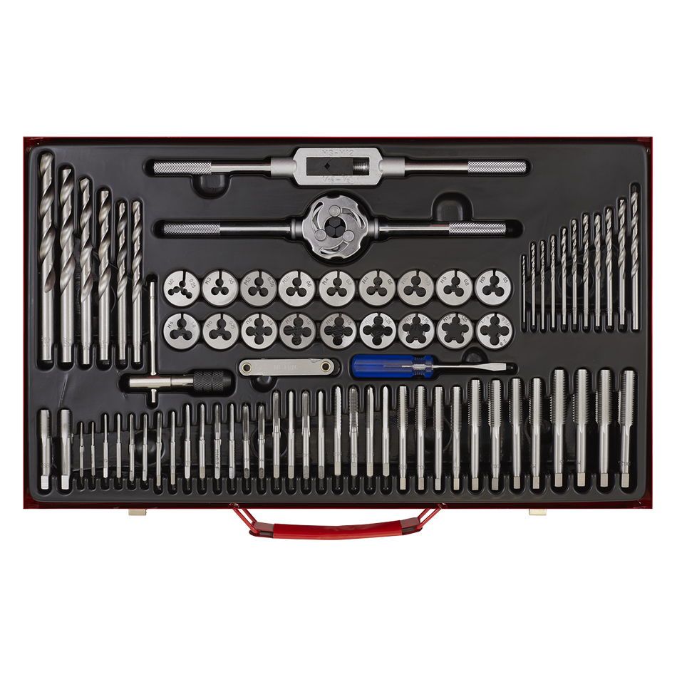 Sealey AK3076 76pc Tap & Die Set Split Dies - Metric