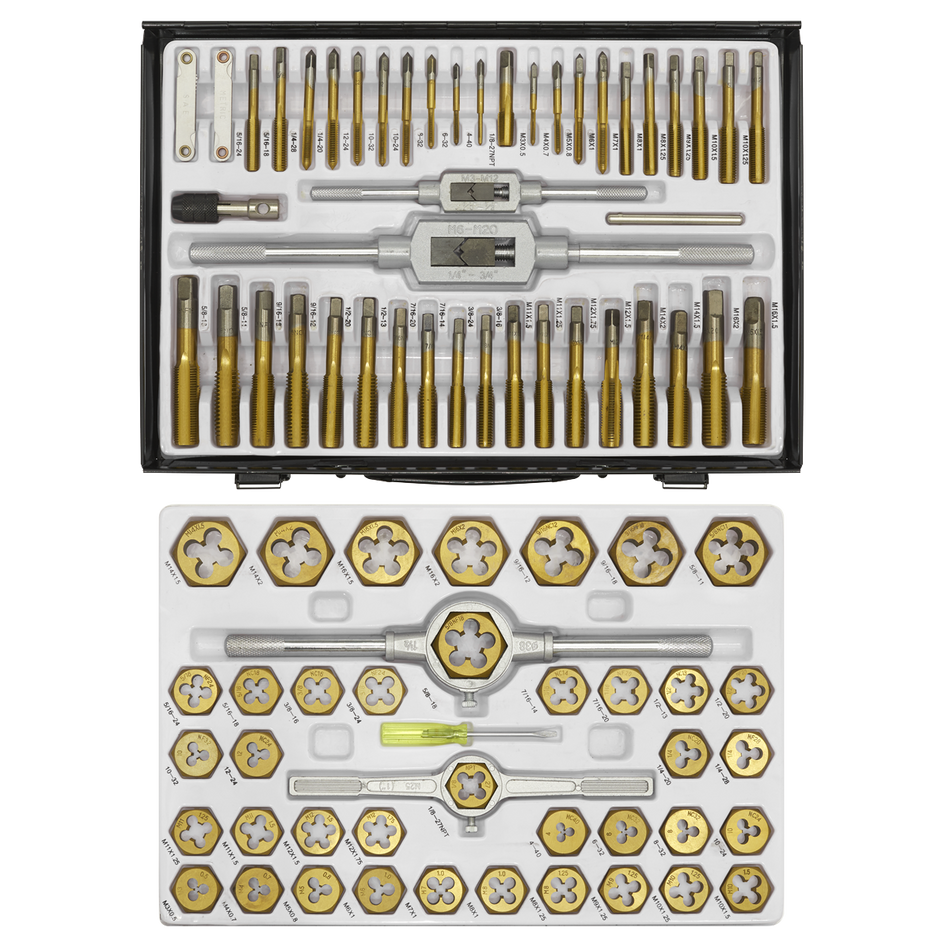 Sealey AK3086HIM 86pc Hexagonal Tap & Die Set - Metric & Imperial