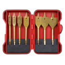 Sealey AK3707FW 7pc 1/4"Hex Shank Flat Wood Drill Bit Set