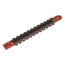 Sealey AK3812 3/8"Sq Drive Socket Retaining Rail with 12 Clips