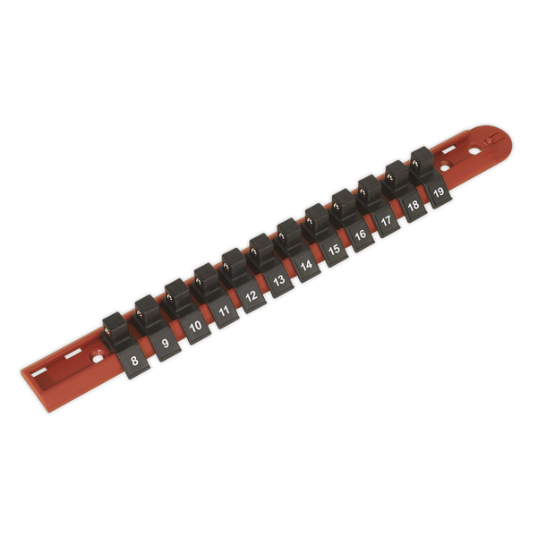 Sealey AK3812 3/8"Sq Drive Socket Retaining Rail with 12 Clips