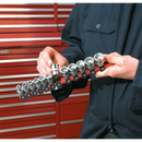 Sealey AK3812 3/8"Sq Drive Socket Retaining Rail with 12 Clips