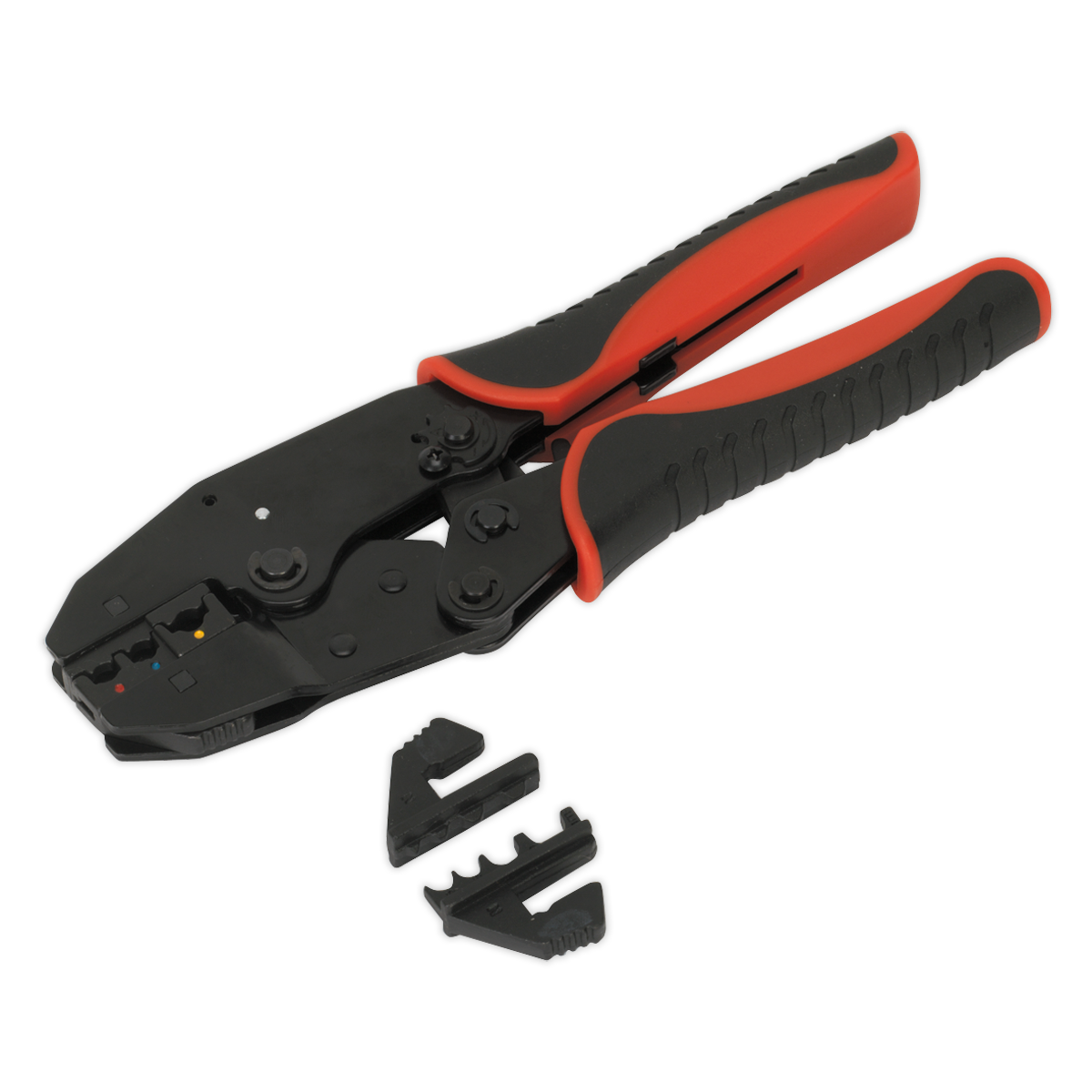 Sealey AK3857 Ratchet Crimping Tool with Interchangeable Jaws