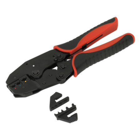 Sealey AK3857 Ratchet Crimping Tool with Interchangeable Jaws