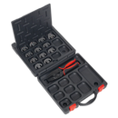 Sealey AK3858COMBO Ratchet Crimping Tool with Jaws and Storage Case