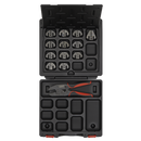 Sealey AK3858COMBO Ratchet Crimping Tool with Jaws and Storage Case