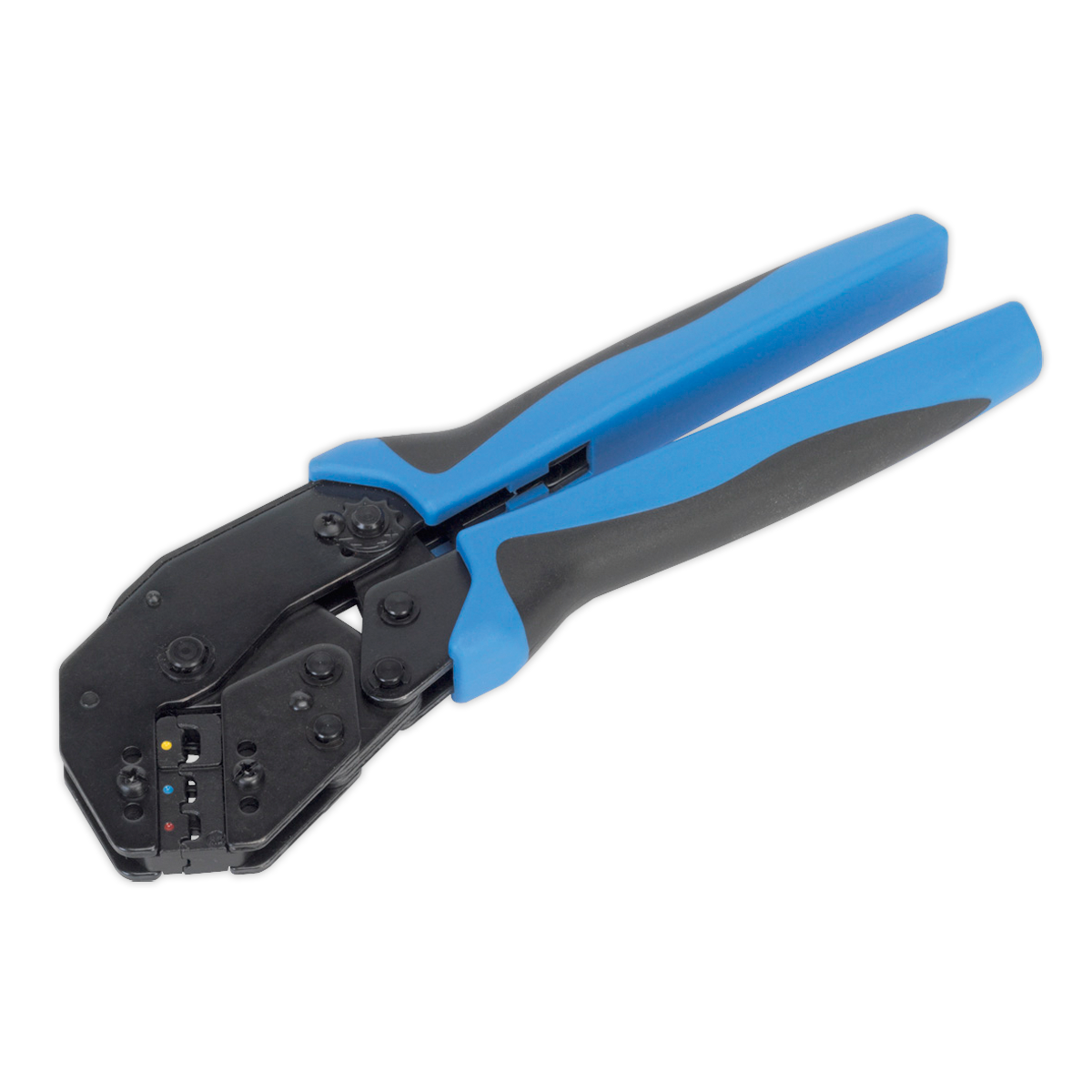Sealey AK3863 Angled Head Ratchet Crimping Tool - Insulated Terminals