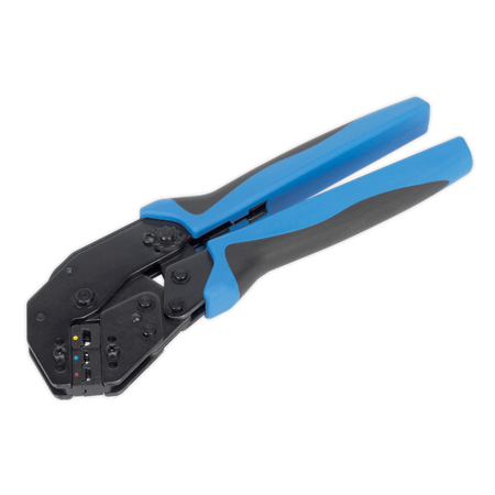 Sealey AK3863 Angled Head Ratchet Crimping Tool - Insulated Terminals