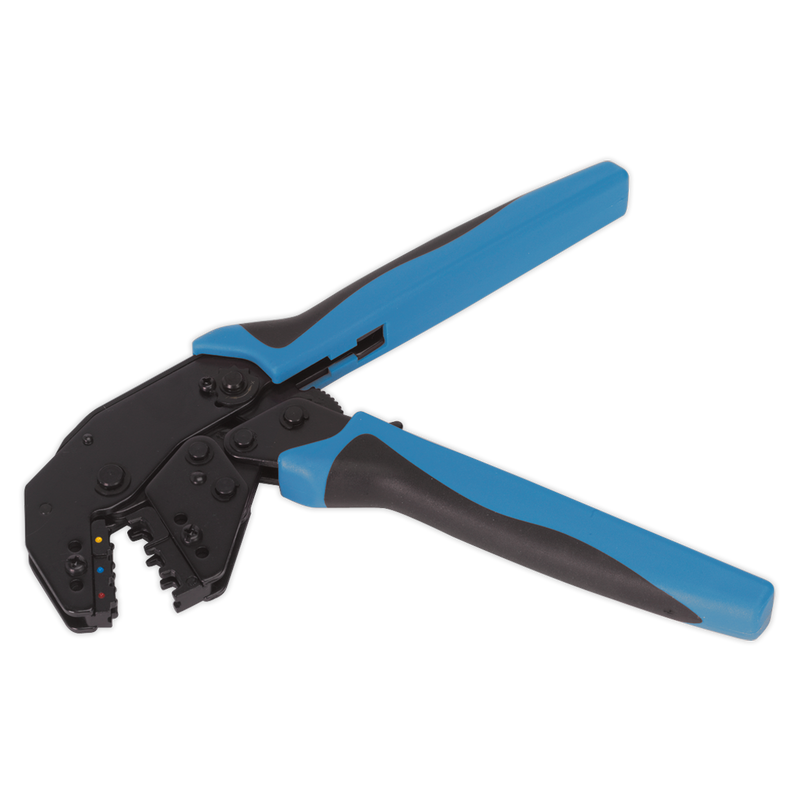 Sealey AK3863 Angled Head Ratchet Crimping Tool - Insulated Terminals