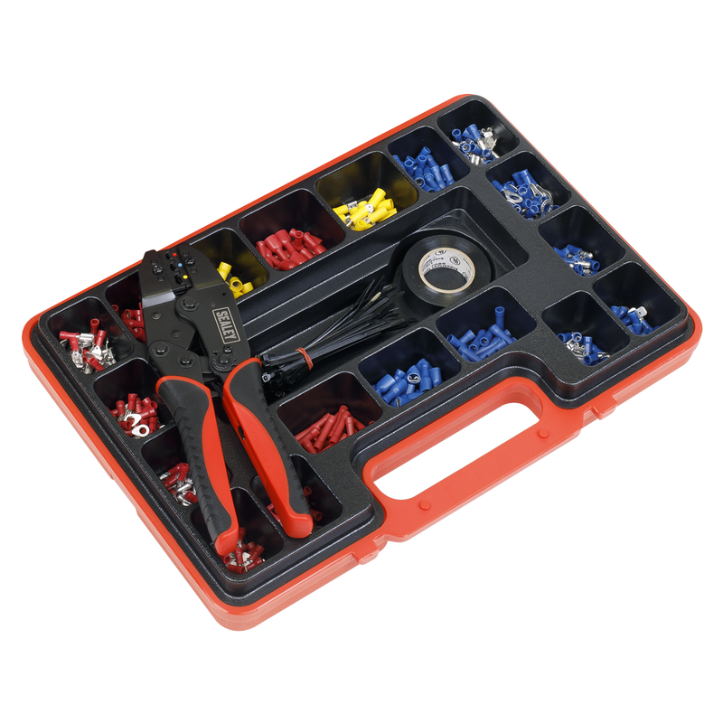 Sealey AK386 552pc Ratchet Crimping Tool Kit