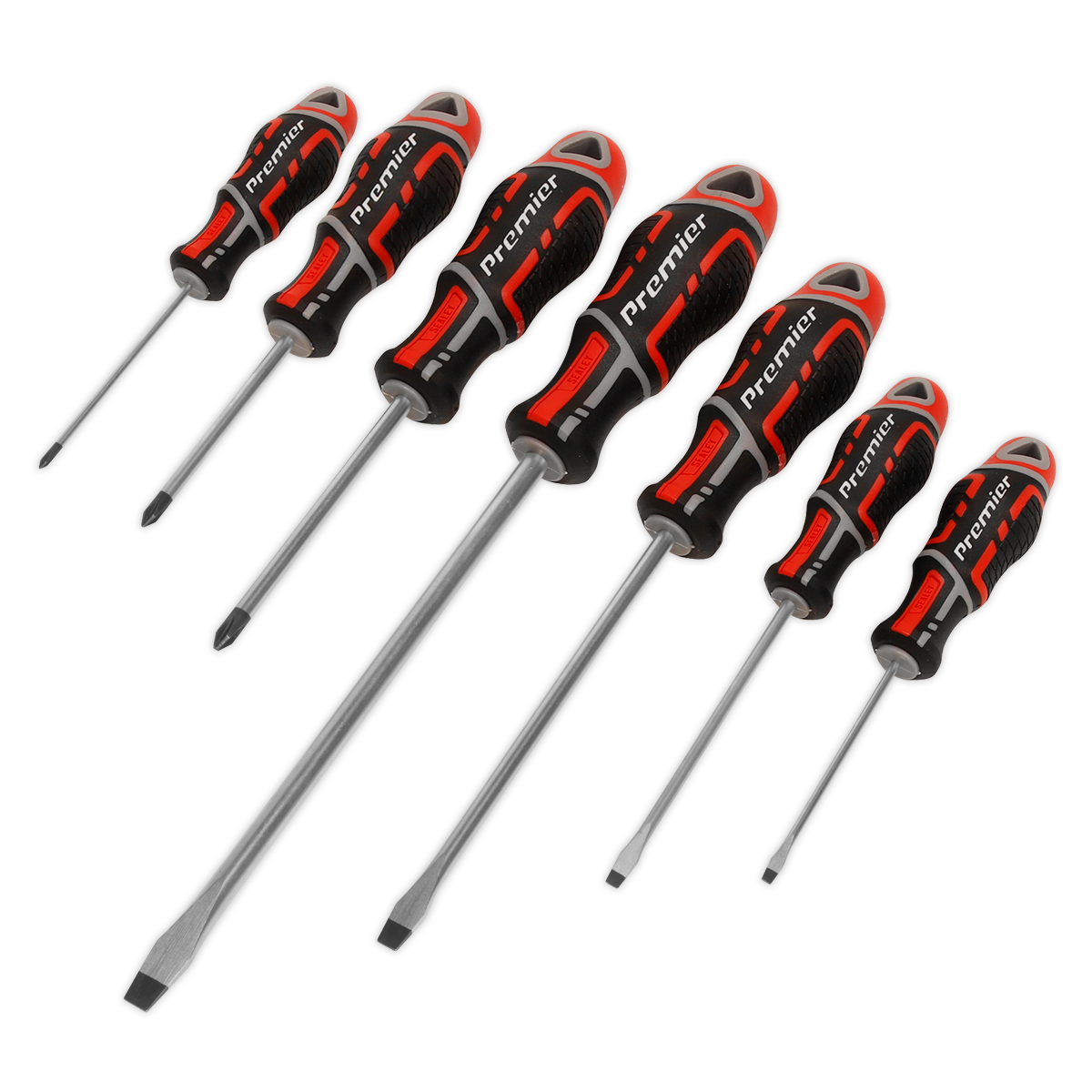 Sealey AK4321 7pc GripMAX‚àö√á¬¨√Ü Screwdriver Set - Red
