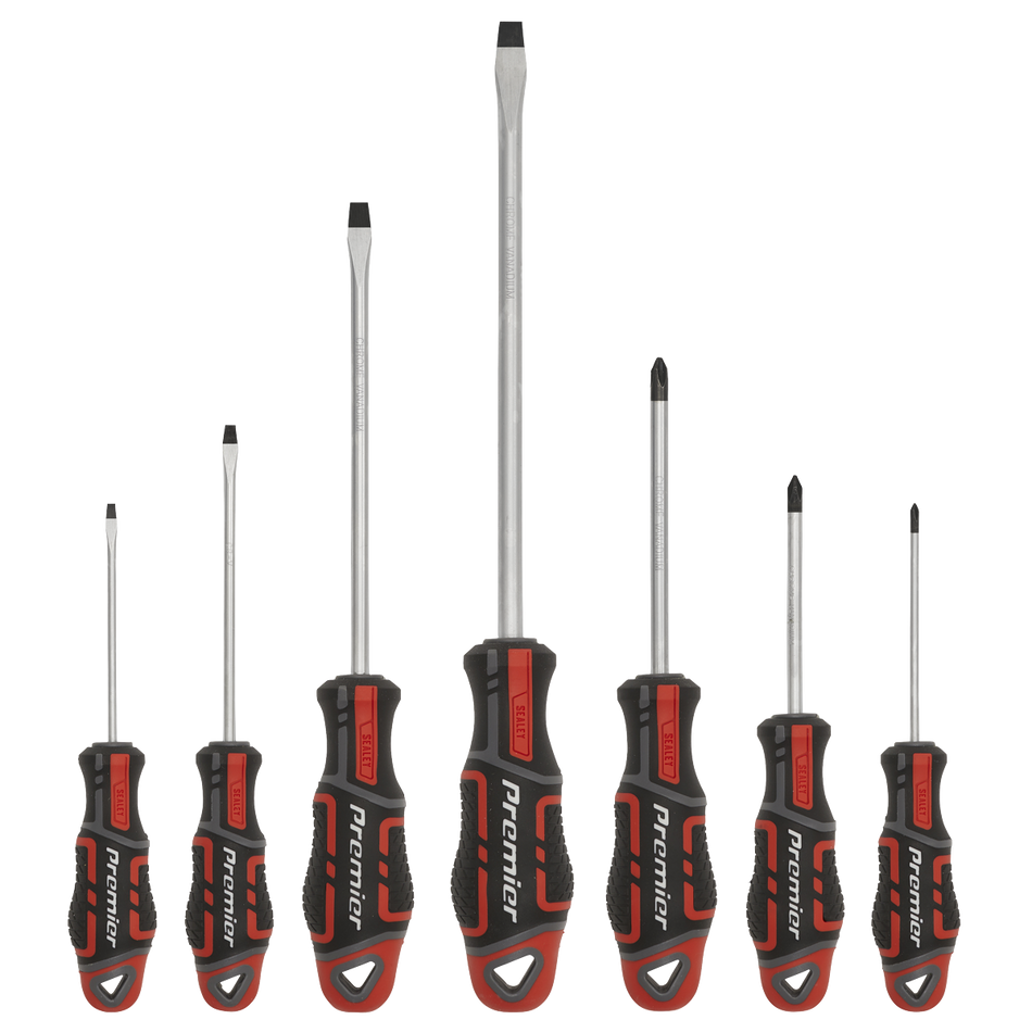 Sealey AK4321 7pc GripMAX‚àö√á¬¨√Ü Screwdriver Set - Red