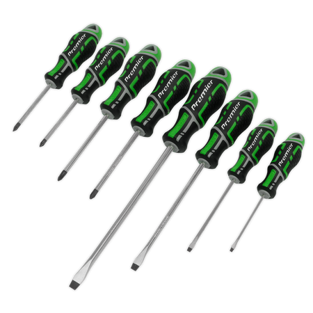 Sealey AK4322HV 8pc GripMAXâ€šÃ Ã¶âˆšÃ¡Â¬Â¨âˆšÃœ Screwdriver Set - Hi-Vis Green