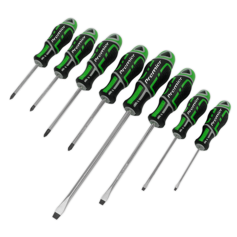 Sealey AK4322HV 8pc GripMAX‚àö√á¬¨√Ü Screwdriver Set - Hi-Vis Green