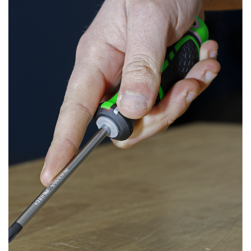 Sealey AK4323HV 8pc GripMAX√Ç¬Æ Security TRX-Star* Screwdriver Set - Hi-Vis Green
