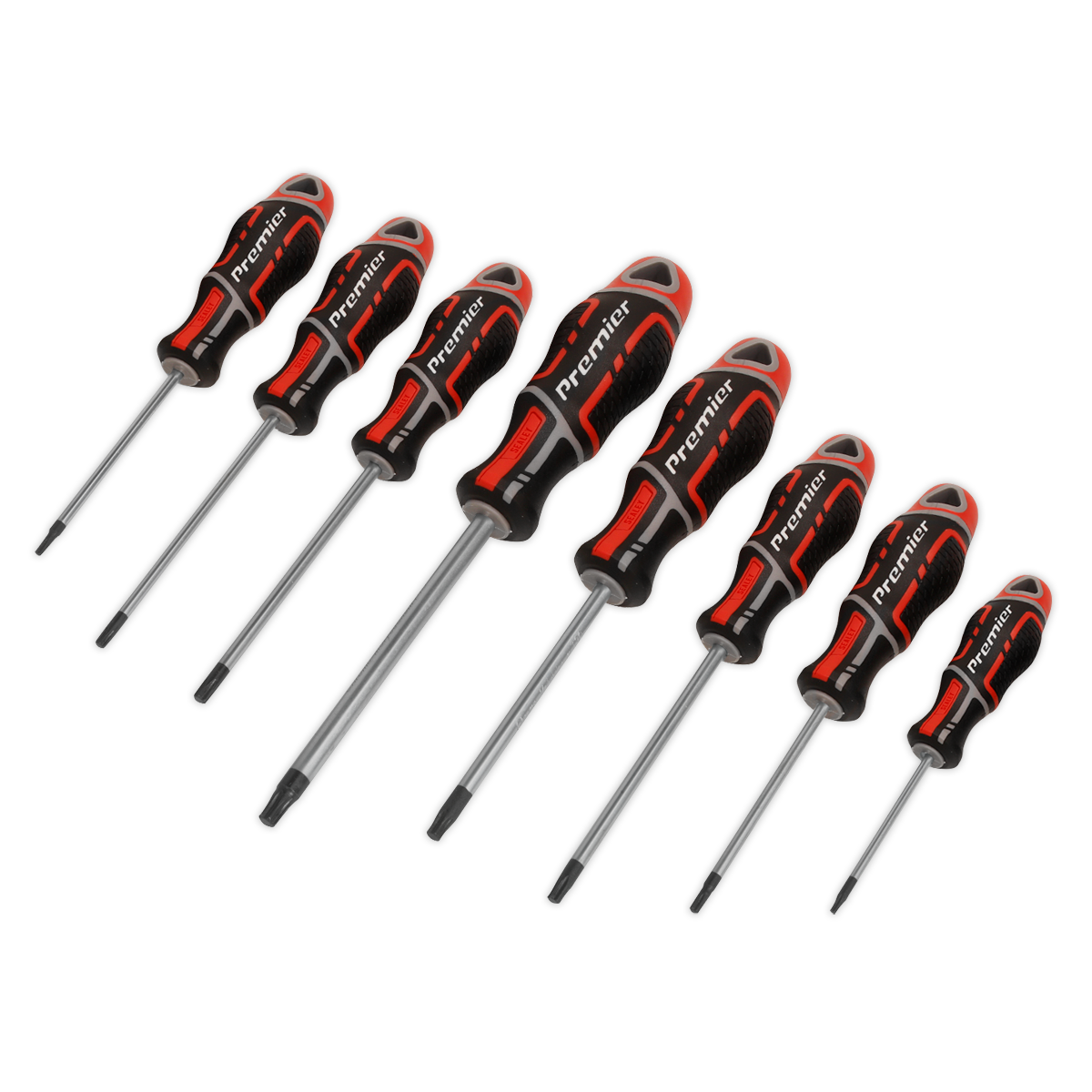 Sealey AK4323 8pc GripMAX‚àö√á¬¨√Ü Security TRX-Star* Screwdriver Set - Red