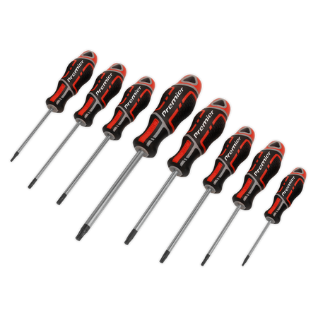 Sealey AK4323 8pc GripMAX‚àö√á¬¨√Ü Security TRX-Star* Screwdriver Set - Red