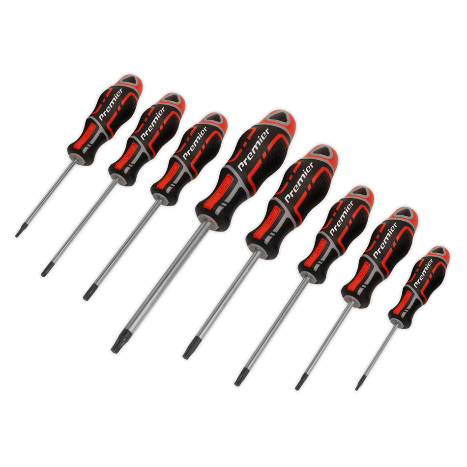 Sealey AK4323 8pc GripMAX‚àö√á¬¨√Ü Security TRX-Star* Screwdriver Set - Red