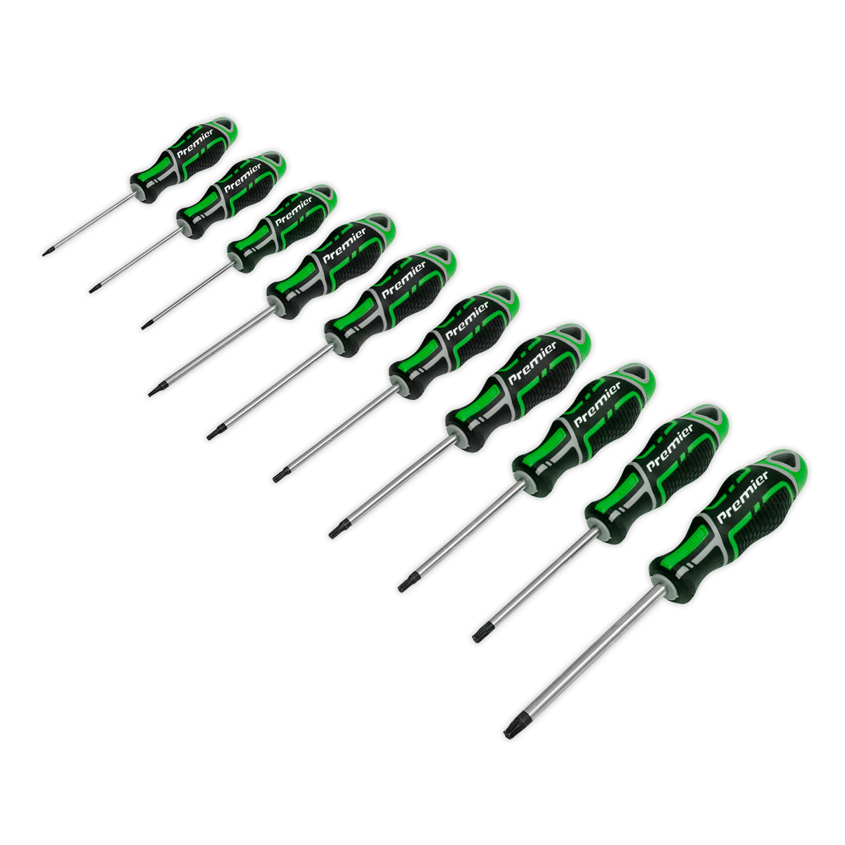 Sealey AK4324HV 10pc GripMAXâ€šÃ Ã¶âˆšÃ¡Â¬Â¨âˆšÃœ TRX-Star* Screwdriver Set - Hi-Vis Green
