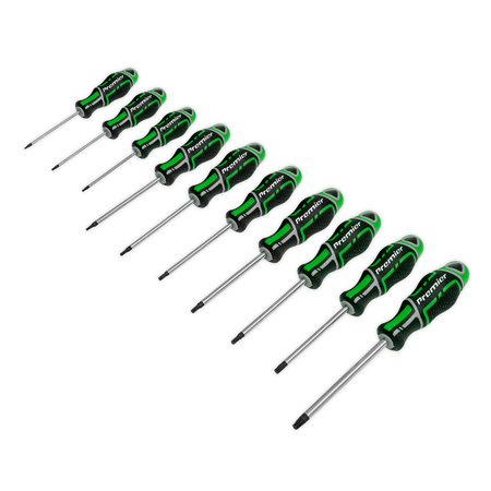 Sealey AK4324HV 10pc GripMAXâ€šÃ Ã¶âˆšÃ¡Â¬Â¨âˆšÃœ TRX-Star* Screwdriver Set - Hi-Vis Green