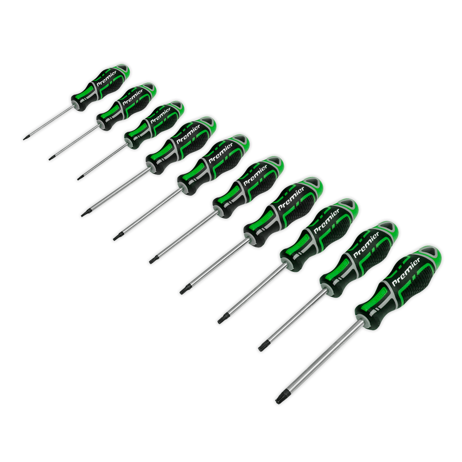Sealey AK4324HV 10pc GripMAXâ€šÃ Ã¶âˆšÃ¡Â¬Â¨âˆšÃœ TRX-Star* Screwdriver Set - Hi-Vis Green