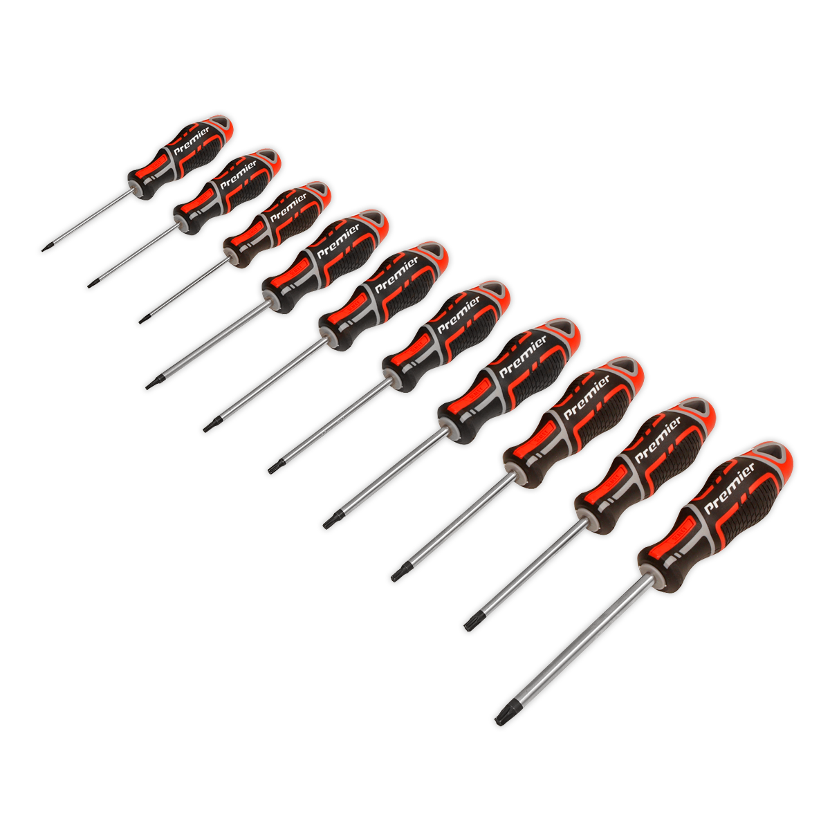 Sealey AK4324 10pc GripMAX‚àö√á¬¨√Ü TRX-Star* Screwdriver Set - Red