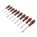 Sealey AK4324 10pc GripMAX√Ç¬Æ TRX-Star* Screwdriver Set - Red
