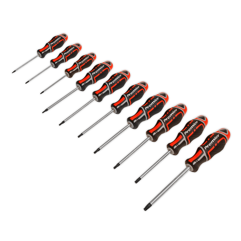Sealey AK4324 10pc GripMAX√Ç¬Æ TRX-Star* Screwdriver Set - Red