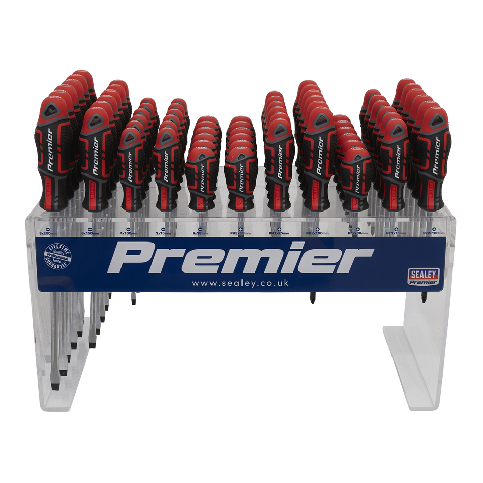 Sealey AK4369DS 66pc Countertop Display GripMAX‚àö√á¬¨√Ü Individual Screwdrivers