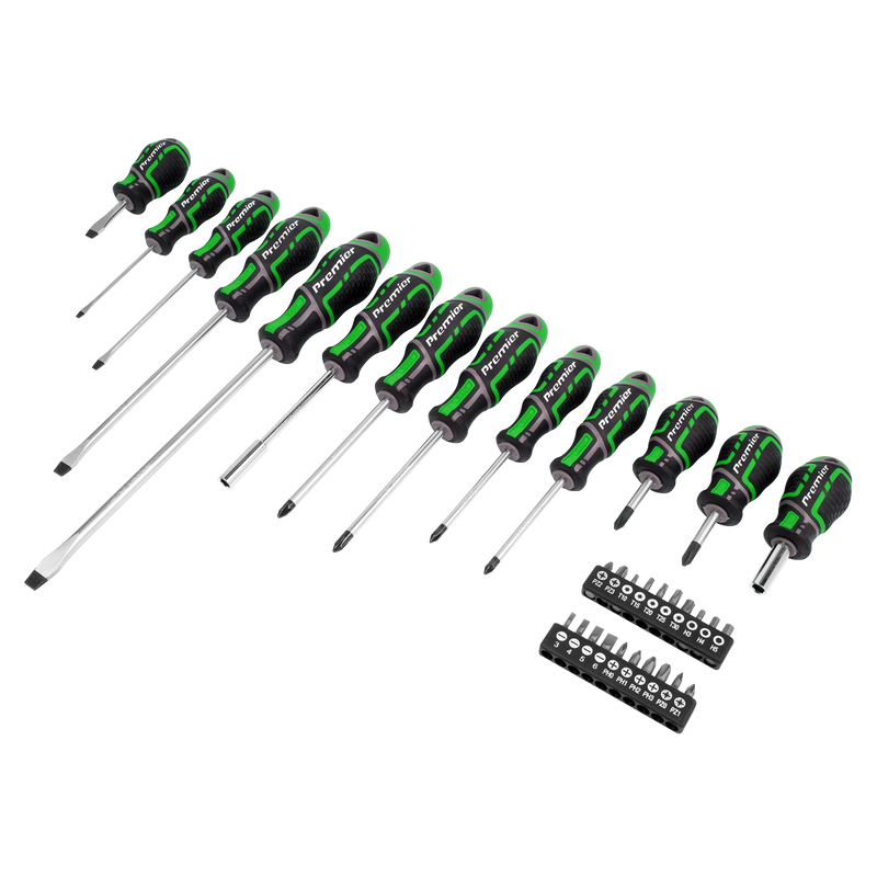 Sealey AK4370HV Screwdriver & Bit Set 33pc GripMAX - Hi-Vis