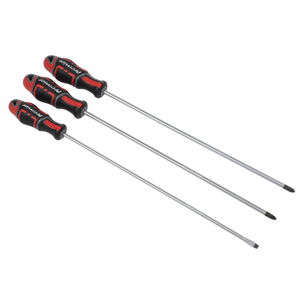 Sealey AK4372 GripMAX Screwdriver Set Extra-Long 3pc