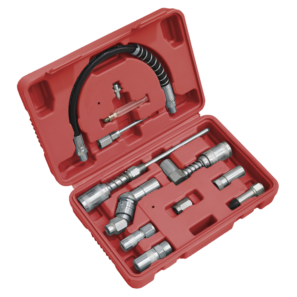 Sealey AK4482 12pc Grease Gun Adaptor Kit