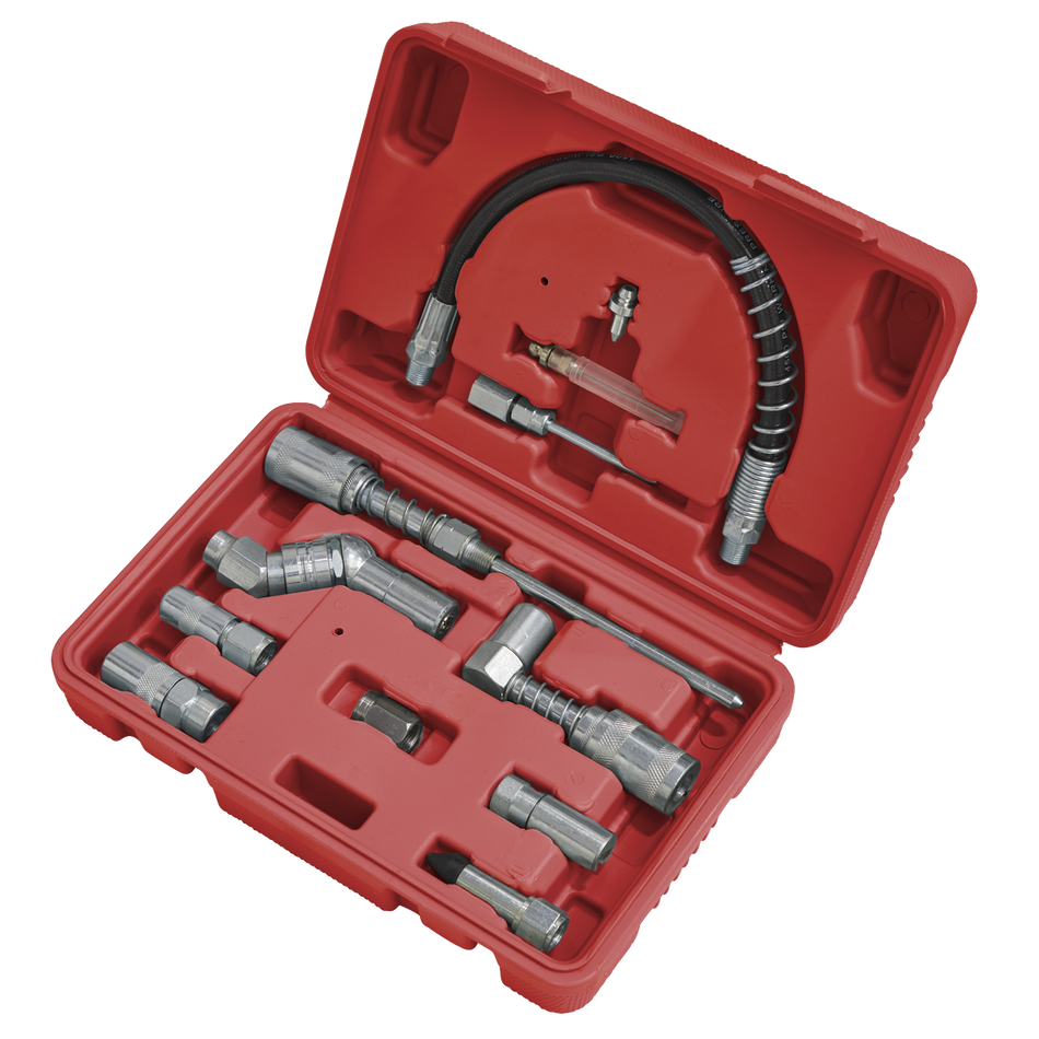 Sealey AK4482 12pc Grease Gun Adaptor Kit