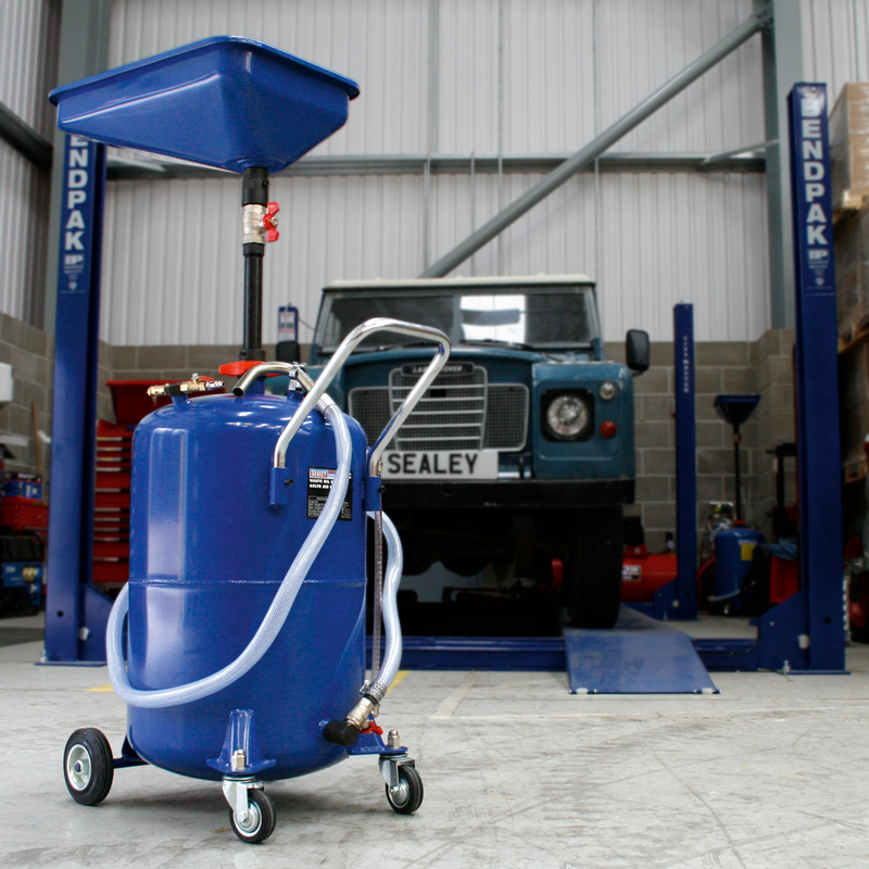 Sealey AK451DX 65L Air Discharge Mobile Waste Oil Drainer