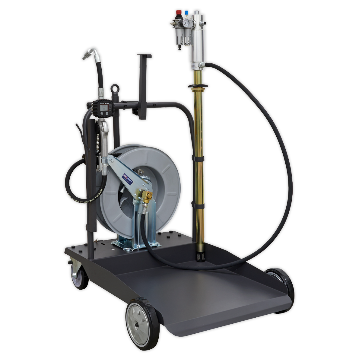 Sealey AK4562D Air Operated Oil Dispensing System with 10m Retractable Hose Reel