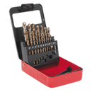 Sealey AK4701 19pc HSS Cobalt Fully Ground Drill Bit Set