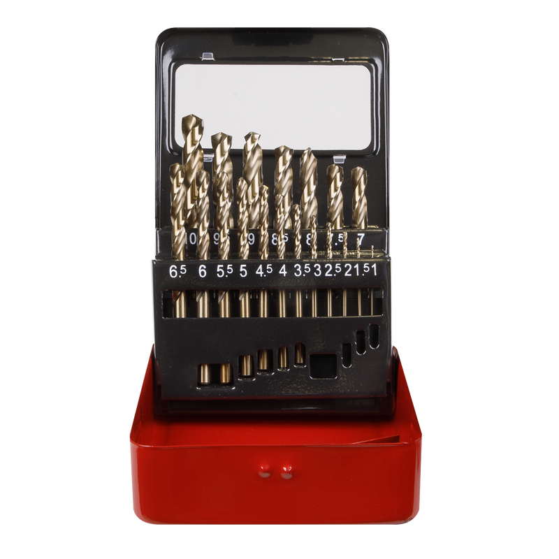 Sealey AK4701 19pc HSS Cobalt Fully Ground Drill Bit Set