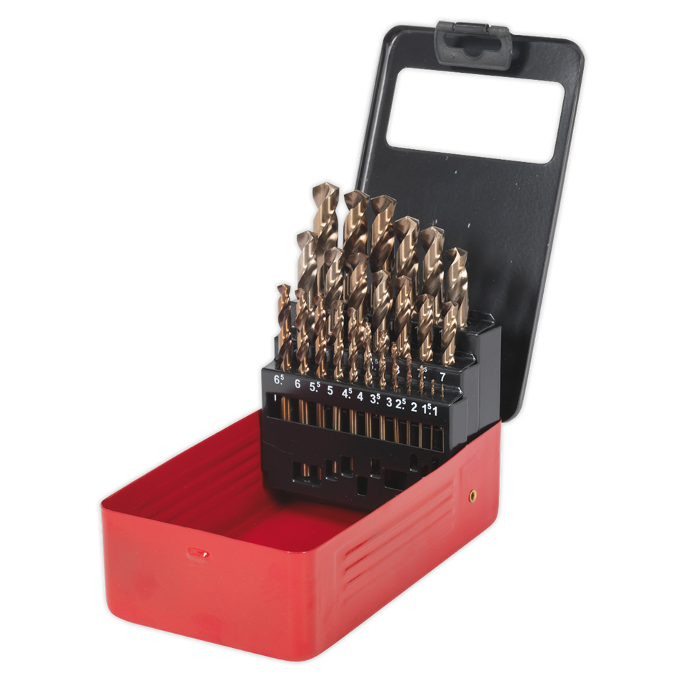 Sealey AK4702 25pc HSS Cobalt Fully Ground Drill Bit Set