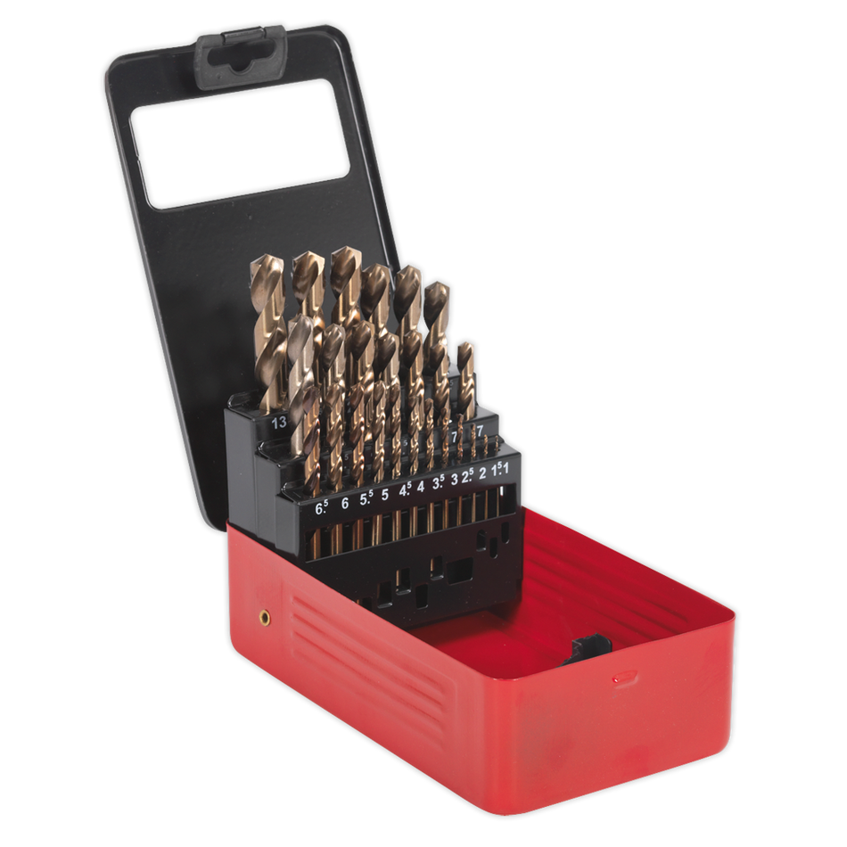 Sealey AK4702 25pc HSS Cobalt Fully Ground Drill Bit Set