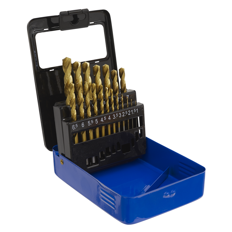Sealey AK4719 19pc HSS Fully Ground Drill Bit Set