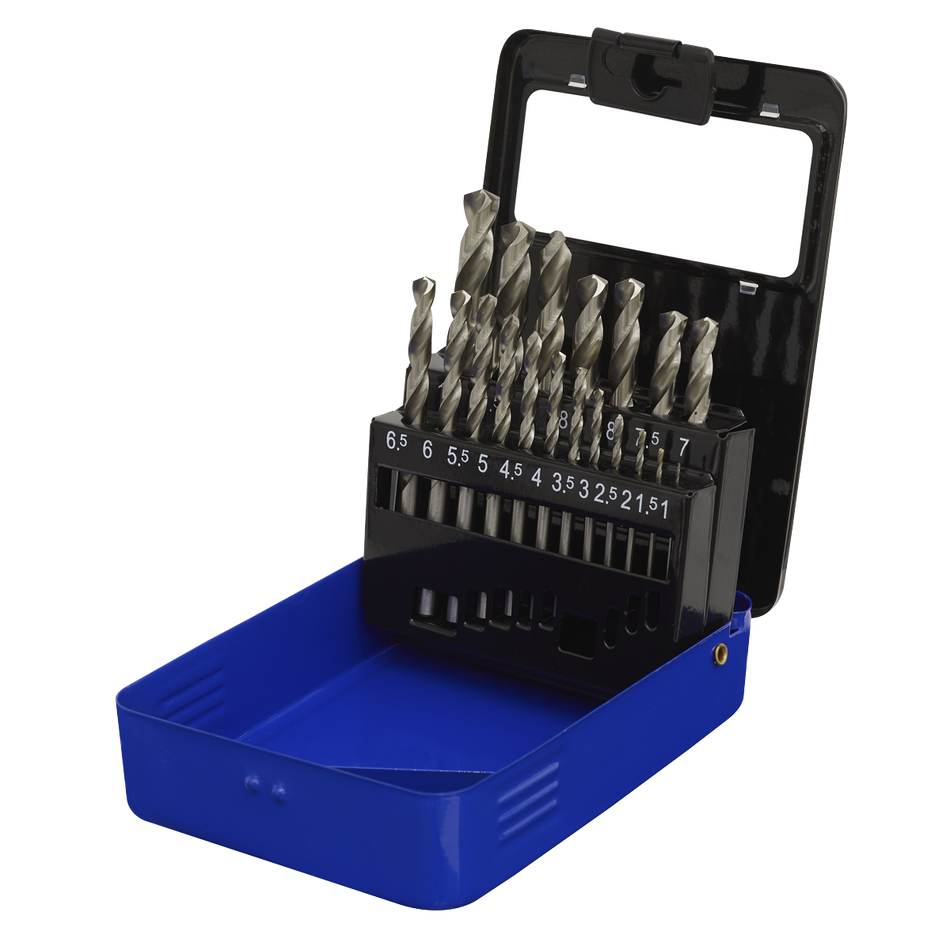 Sealey AK47191 19pc HSS Fully Ground Drill Bit Set