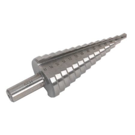Sealey AK4745 4-30mm Double Flute HSS 4341 Step Drill Bit