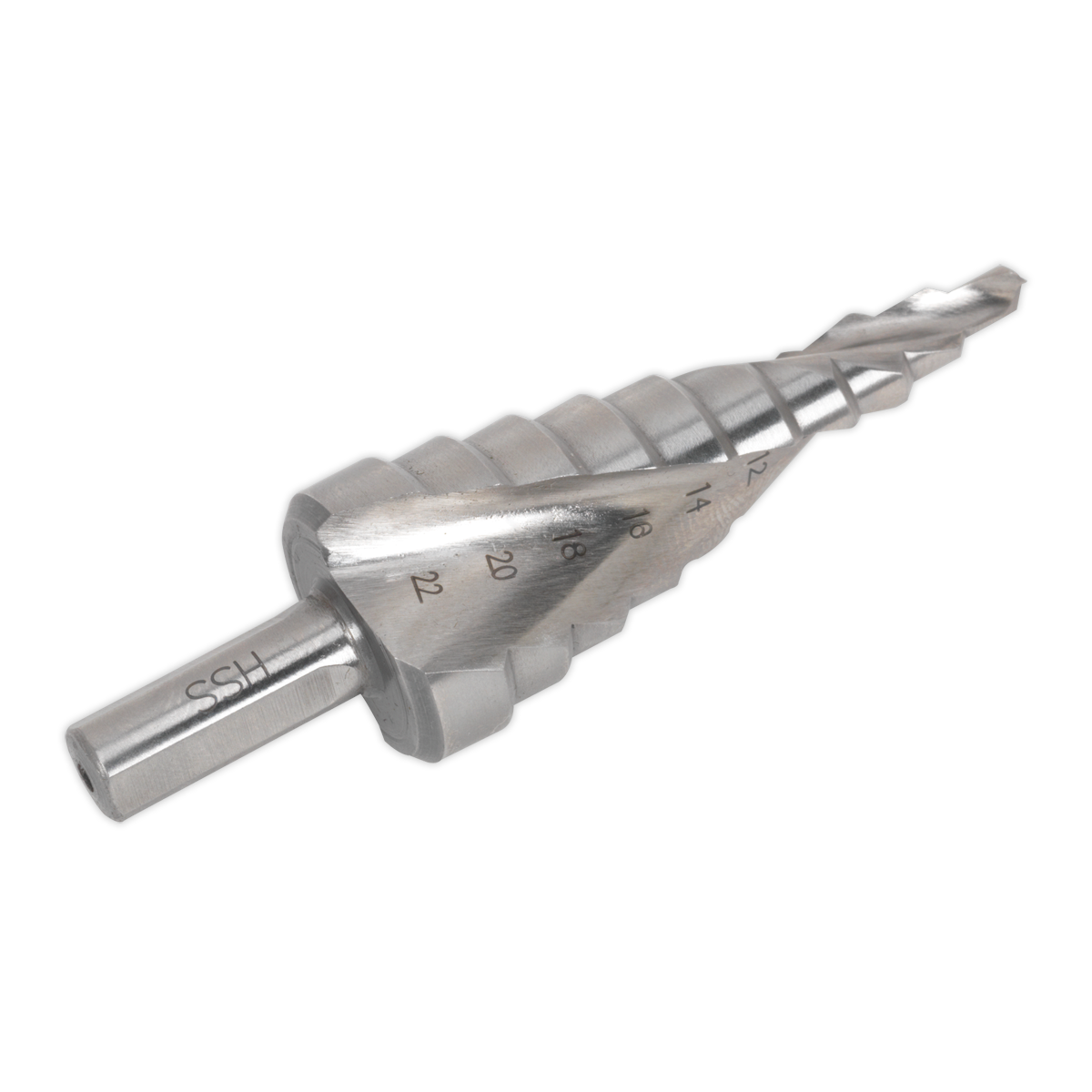 Sealey AK4747 4-22mm Double Spiral HSS 4341 Step Drill Bit