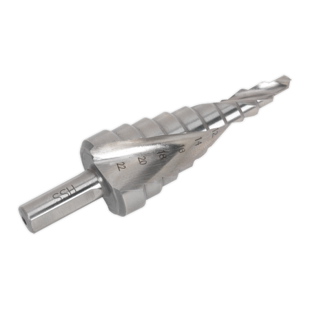 Sealey AK4747 4-22mm Double Spiral HSS 4341 Step Drill Bit