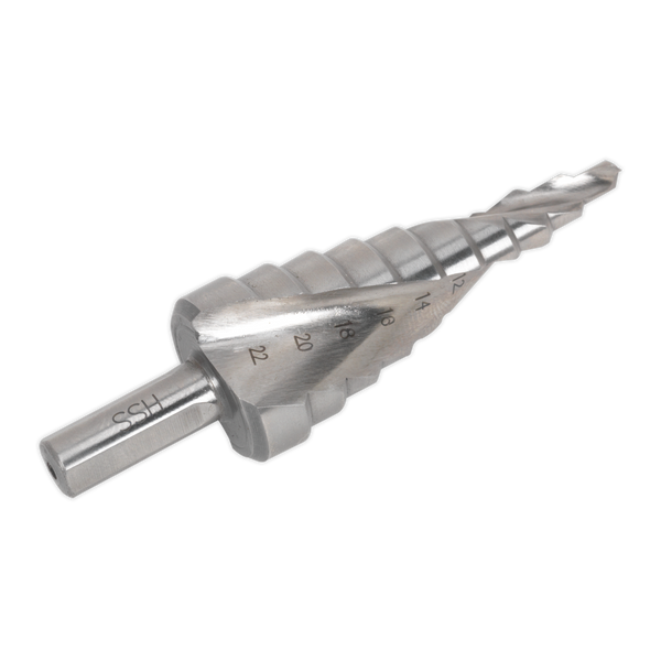 Sealey AK4747 4-22mm Double Spiral HSS 4341 Step Drill Bit