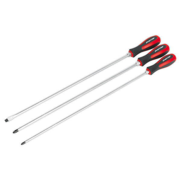 Sealey AK4935 3pc 450mm Extra-Long Hammer-Thru Screwdriver Set