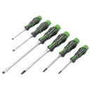Sealey AK4940HV Hammer-Thru Screwdriver Set Hi-Vis Green 6pc
